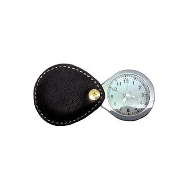 En Route Travelware En Route Travelware 152 2.5 x 2.5 in. Leather Travel Alarm; Black - Small 152 - main